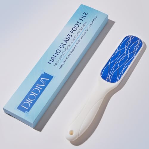 Diodiva Nano Glass Foot File - Double-Sided Heel Scraper & Callus Remover