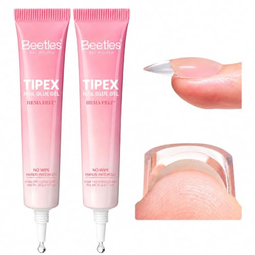 Beetles Tipex Lite Instant Apex Nail Tips XS Square No Builder Gel Needed