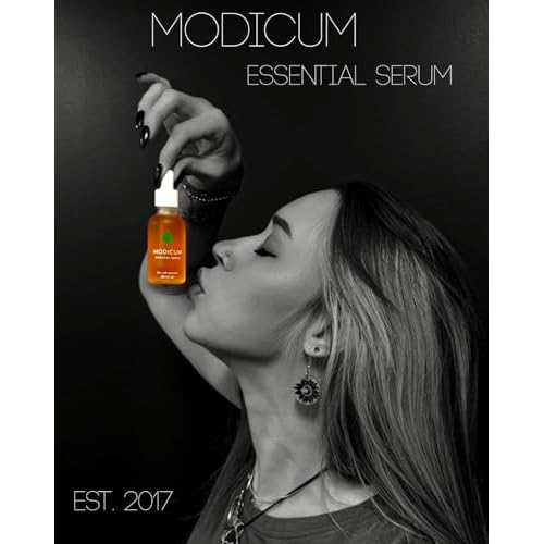 Modicum Skincare Essential Serum/Nourishing Essential Serum / 100% natural, plant-based, organic facial moisturizer for all skin types/glass dropper bottle / 30 ml
