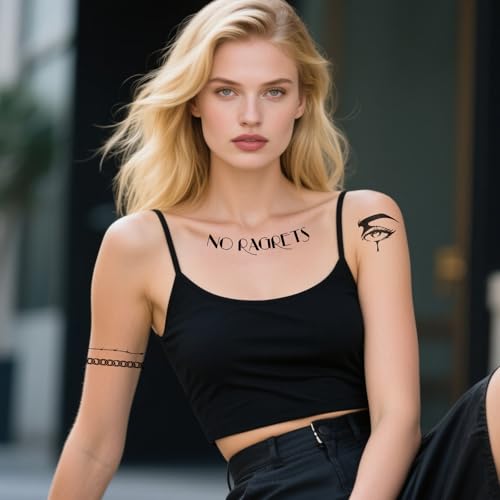 Temporary Tattoo Stickers - 40+ Realistic Designs, 4 Sheets