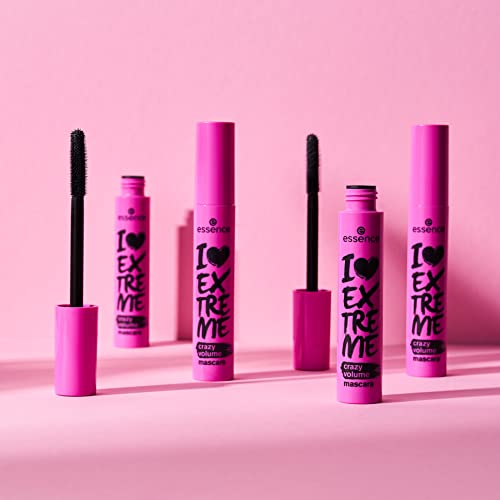 essence | I Love Extreme Volume Mascara (Pack of 1) | Flake Free, Intense & Dramatic Volume | Vegan & Cruelty Free