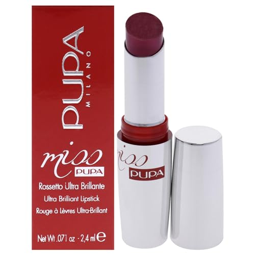 Pupa Milano Miss Lipstick - Creamy, Ultra Pigmented Color For Lips - Nourishing Formula - Crystal-Effect Lipstick - Ultimate Boost Of Volume And Hydration - 205 Timeless Rose - 0.071 OZ