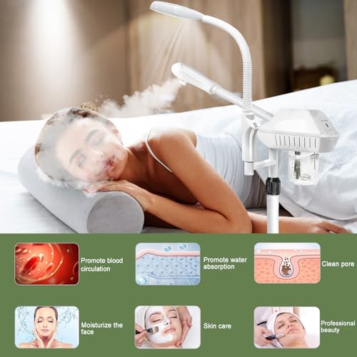 Professional Facial Steamer with 5X Magnifying Lamp & Ozone