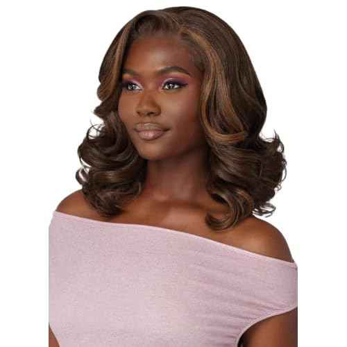 Outre Lace Front Wig - Perfect Hair Line 13X4 - Swoop Series - Swoop 6 (BURGUNDY FLAME)