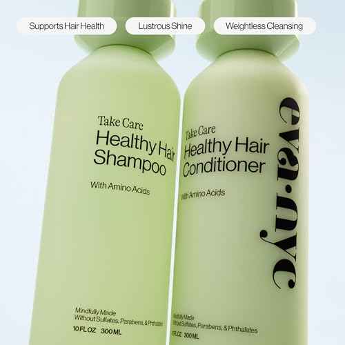 Eva NYC Gentle Daily Cleansing Shampoo for Weightless Healthy Hair - Amino Acids Known To Enhance Moisture + Shine - Removes Oil - For Fine to Medium Hair + Color Safe - Lavender Scent - 10 fl oz