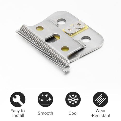 T-Blade Replacement for Andis T-Outliner GTO, GO, and SLS Trimmers, 04521 Sliver Stainless Steel T-Blade