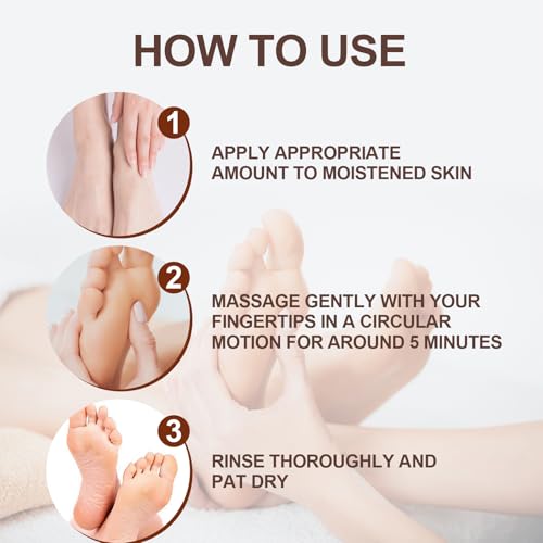 VedoAID Peppermint Foot Scrub - Exfoliating Cream for Cracked Heels, 200ml