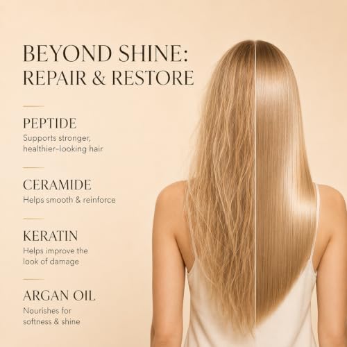SUNATORIA Glass Hair Mask with Peptide & Ceramide – Deep Repair & Shine, 8.5 fl oz