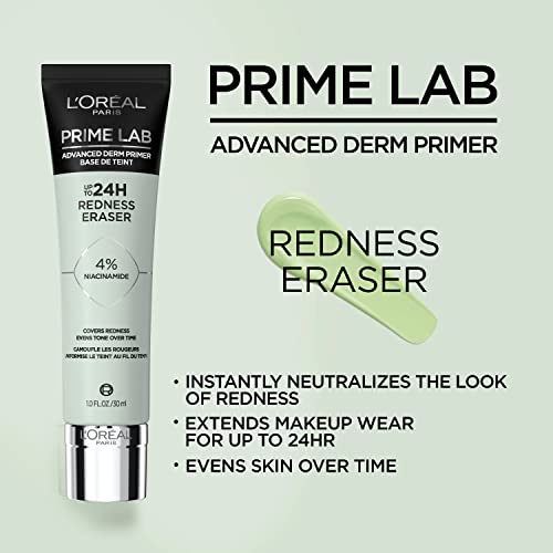 L'Oreal Paris Prime Lab Redness Eraser Face Primer, 1.01 Fl Oz