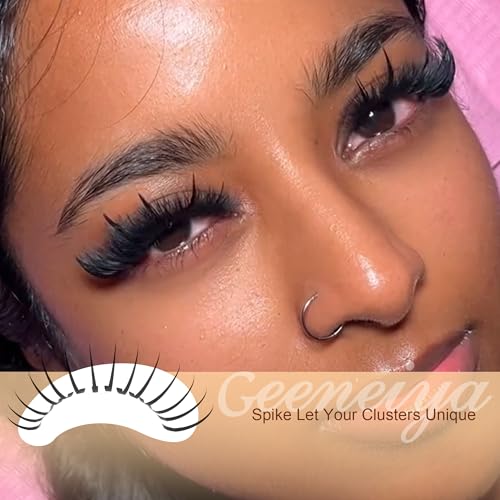 Geeneiya Lash Clusters with Spikes 40D+50D 8-18MM D Curl Extensions