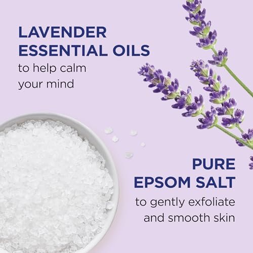 Dr Teal's Pure Epsom Salt Body Scrub, Soothe & Sleep with Lavender Essential Oils, 16 oz (Pack of 3) (Packaging May Vary)