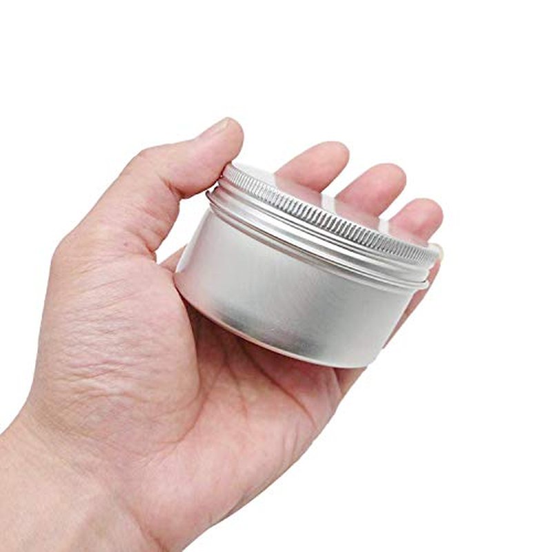 6 Oz Aluminum Screw Lid Containers - 6 Pack
