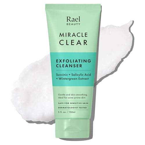 Rael Miracle Clear Facial Cleanser ? Makeup Remover, Face Wash for Women, Korean Skin Care (Exfoliating Cleanser, 5.1 fl. oz)