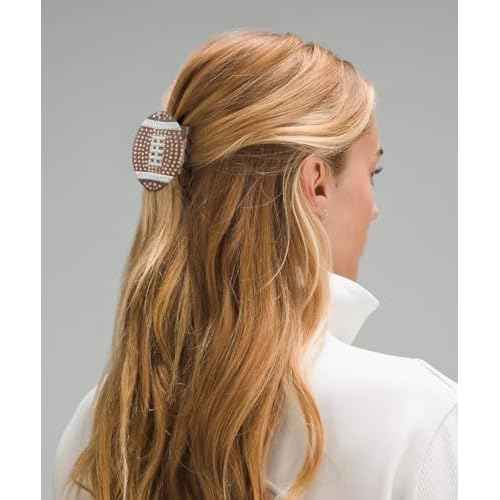 LILIE&WHITE 1PC American Football Hair Clips For Women Rugby Hair Claws Sports Hair Accessories Cute Non-Slip Sports Hair Barrettes Game Day Hair Clips