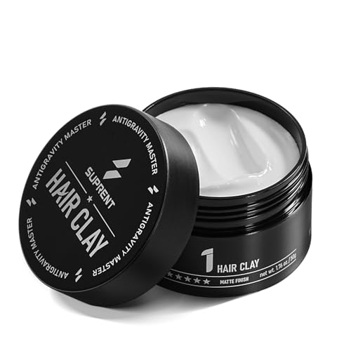 SUPRENT Hair Clay for Men | Medium Hold, Water-Based, Matte Finish