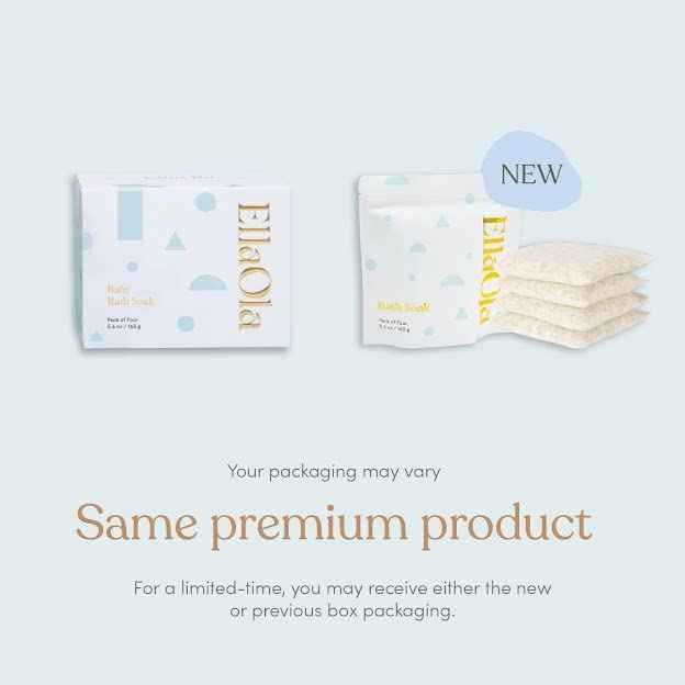 ELLAOLA Oatmeal Bath Soak for Babies Kids & Adults - Baby Bath Tea Soaks Made with Prebiotics to Relieve Dry, Itchy, Eczema Prone Skin While Gently Cleansing, Fragrance Free I 4 Bath Tea Soaks