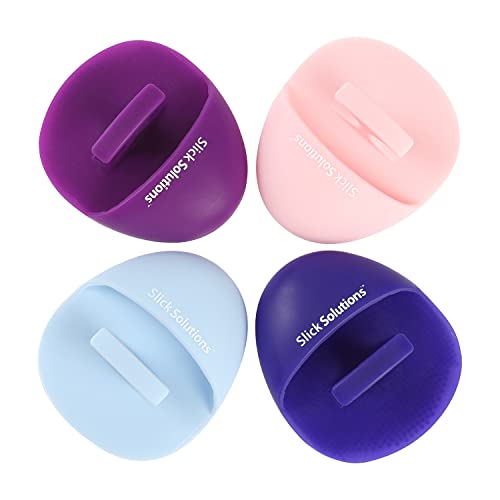Silicone Facial Cleansing Brush 4 Pack - Pink, Purple, Blue Skin Care Tools