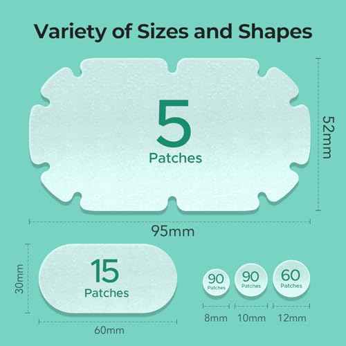 XXL Pimple Patches for Body, Large Hydrocolloid Acne Patches, 5 Sizes Big Hydrocolloid Bandages for Back, Chest, Shoulders Zit Breakouts, Blemish Patch for Face (Oval, Dot 260 Count)
