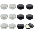 12 Pack 2 oz Aluminum Tins with Lids for Lip Balm & Crafts