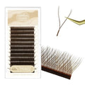 4D YY Eyelash Extension Colored 0.07mm C Curl 8-14mm Mixed Tray Premade Fan 2D Y Shape Volume Lash 12 Rows Color Lashes (8-14 MIX, Brown, 0.07 C)