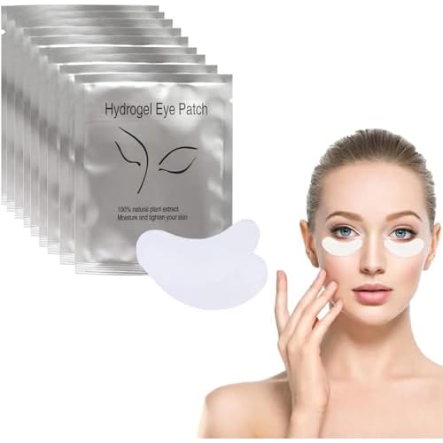 Eyelash Extension Gel Patches Kit Under Eye Gel Pads Eyelash Extension Pads Lint Free False Eyelash Lash Extension Makeup Eye Gel Patches (100Pack)