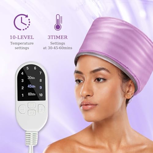 Electric Hair Steamer Cap with 10 Heat Levels