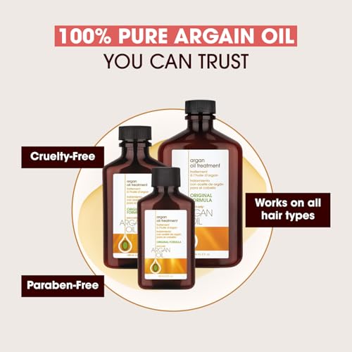 One 'n Only Argan Hair Oil, Lightweight, Non-Greasy Formula for All Types of Natural Hair, Wigs and Extensions. Adds Shine, Helps Tame Frizz 60 ml (2 oz) Convenient Travel