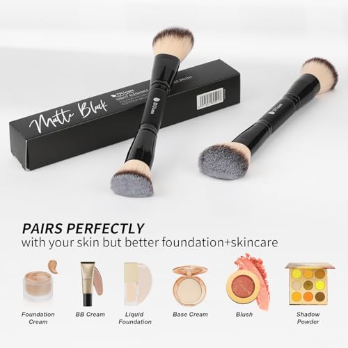 DUcare Double-Ended Foundation & Contour Makeup Brush