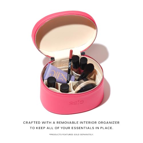 Saie Mini Vanity Case - Vegan Leather Makeup Bag Fuchsia