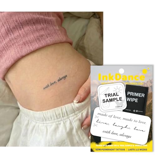 InkDance Semi-Permanent Tattoo Set - Plant-Based, 1-2 Weeks