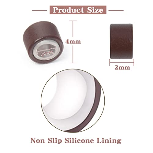 Vlasy 4mm Silicone Lined Micro Beads for Hair Extensions, 200Pcs