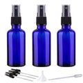 2oz Glass Spray Bottles for Essential Oils, Blue 3-Pack