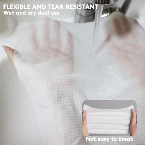RGBB Clean Face Towels 10"¡¿12", Disposable, Ultra-Absorbent, Hypoallergenic & Soft Makeup Remover Dry Wipes, Pamper Your Face, Hygienic Towelettes, for All Skin Types£¨300 Count£©
