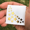 Metallic Gold Star Temporary Tattoos - 20 or 48 Pack