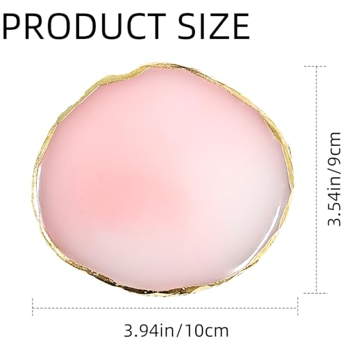 Resin Nail Art Palette Set - Gold Edge Mixing Board (2Pcs)