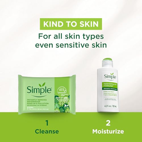 Simple Kind To Skin Vegan Makeup Remover Wipes - 2 Pack