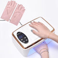 KADS 380W UV LED Nail Lamp with Built-in Hand Cushion & Free Pink Gloves ? Professional Gel Nail Dryer for Fast Curing, Salon-Quality Manicure & Pedicure at Home