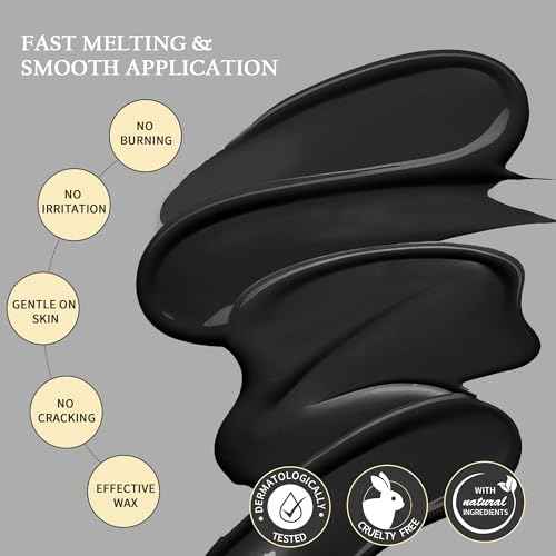 Maxpearl Hard Wax Beads, Pack of 3 Hair Removal Wax Beans Refill for Men & Coarse Hair - Brazilian Waxing, Underarms, Chest, Back, Legs and More 10.5oz (Black)