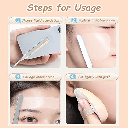 Banugo Stainless Steel Makeup Spatula & Palette Set for Foundation Mixing