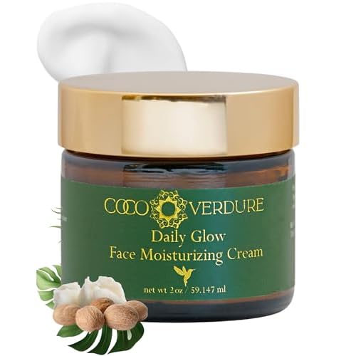 Daily Glow Face Moisturizing Cream - Ultra Hydrating Facial Moisturizer with Vitamin E, Jojoba Oil & African Shea Butter. Lightweight, Nutrient Rich Formula for Dry, Sensitive Skin. 2oz