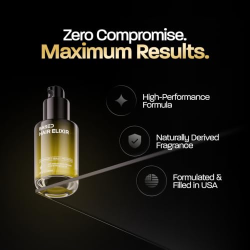 BASED Hair Elixir - Weightless Shine Serum with Heat Protection
