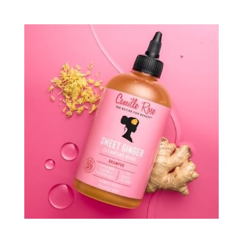 Camille Rose Sweet Ginger Rinse, Hair and Scalp Cleanser with Ginger Root and Aniseed Oil, to Clarify and Moisturize, for all Hair Types, 12 oz pack of 2