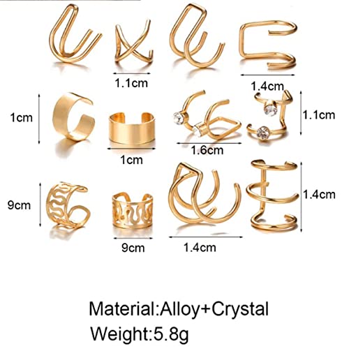 24 Pcs Non-Piercing Ear Cuffs & Hair Beads Set for Women & Men
