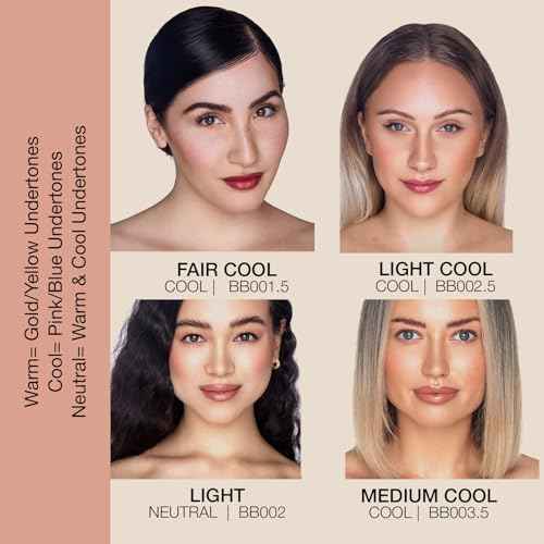 Bellapierre BB Cream SPF 20 ? Mineral Sunscreen & Liquid Foundation, Lightweight Face Moisturizer with Buildable Coverage, Matte Finish, Non-Toxic, Paraben-Free, Cruelty-Free ? 1.7 oz - Medium Cool