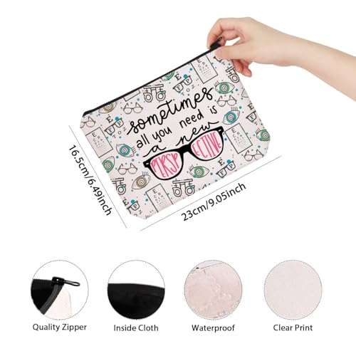 TSOTMO Optometry Gift Sometimes All You Need Is A New Perspective Makeup Bag Student Glasses Optometry Doctor (Perspective bag)