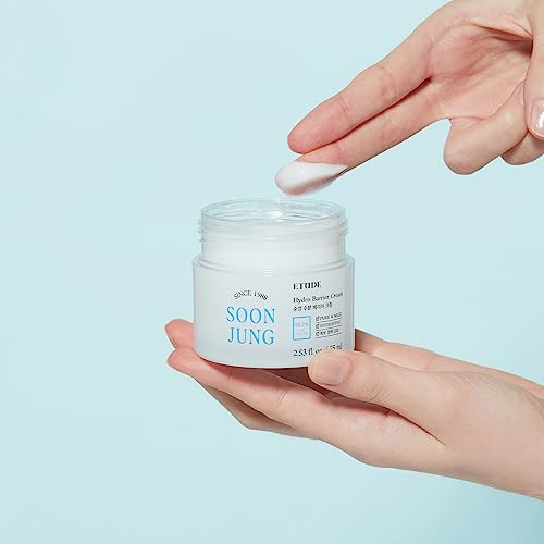 ETUDE HOUSE Soonjung Hydro Barrier Cream 75ml (New Version) | Moisturizing and Soothing Cream | Non-Comedogenic, Hypoallergenic & Fragrance Free Moisturizer for Face