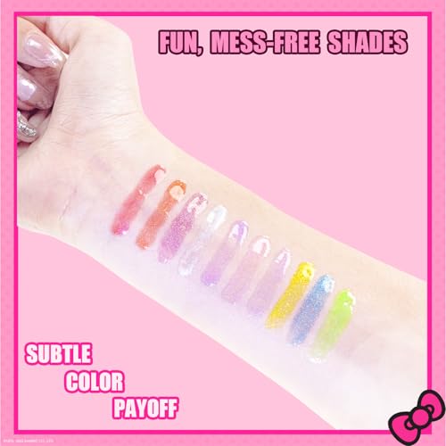 Hello Kitty Lip Gloss Set 10-Piece Plant Based Makeup for Girls