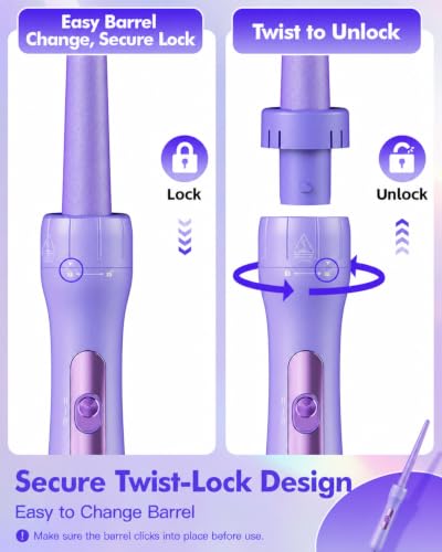 5 in 1 Curling Wand Set with 3-Barrel Crimper & Ceramic Barrels