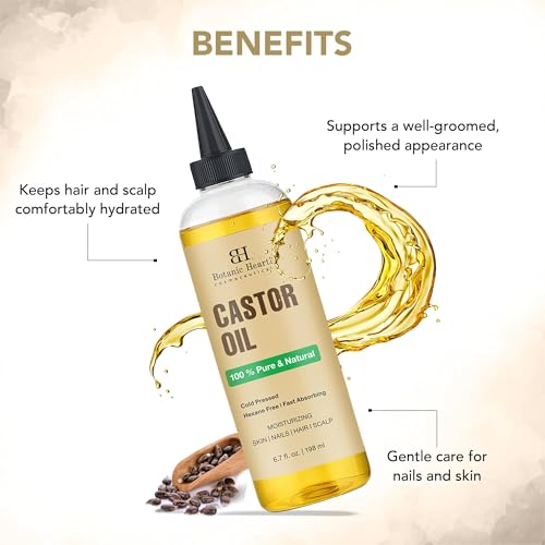 Botanic Hearth Castor Oil Treatment for Hair, Lashes & Brows - 6.7 Fl Oz