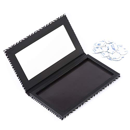 Allwon Magnetic Makeup Palette Black with Mirror & 20 Metal Stickers